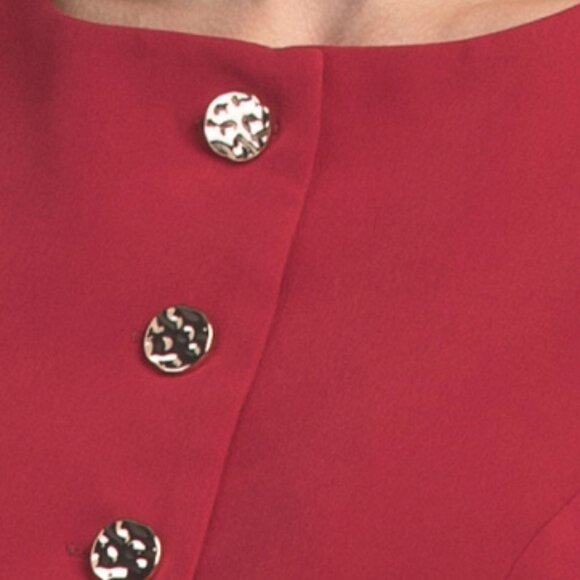 GEMMA+ JANE Scoop Neck Vest With Gold Buttons - Picture 3 of 3